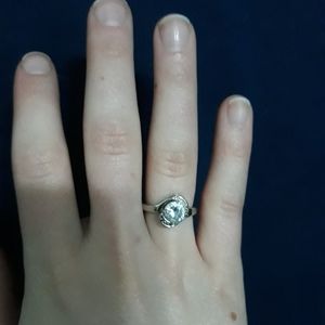 Pretty CZ silver ring